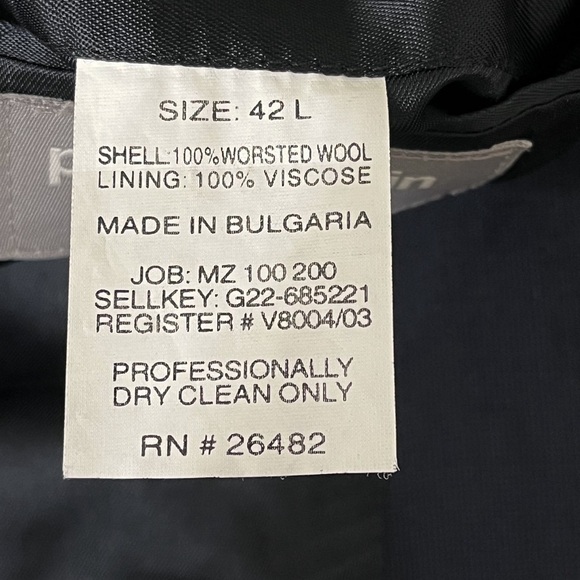 Pierre Cardin Fundamentals Men’s Blazer Sz 42 L Navy 3 Buttons Wool Suit Jacket‎ - Picture 3 of 8